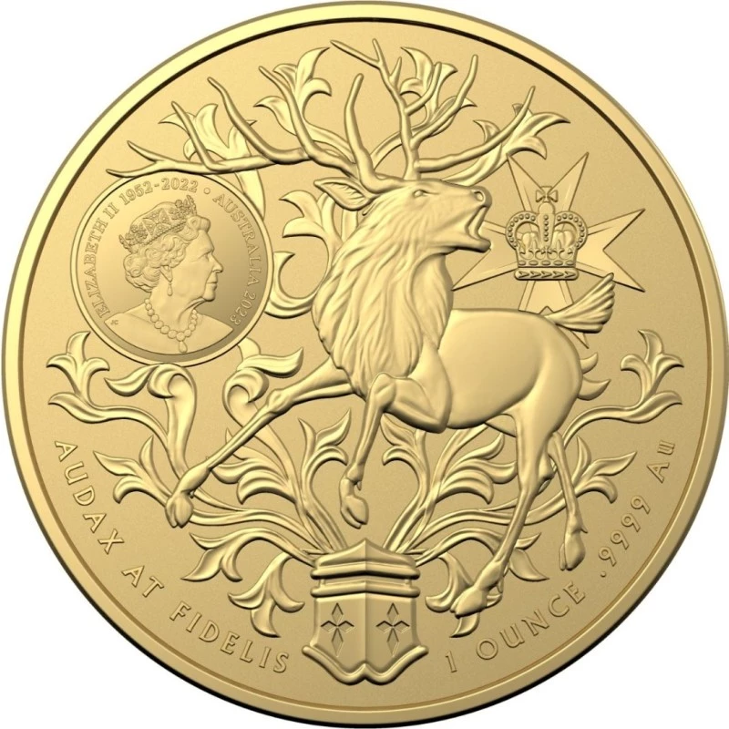 Australian gold coin Coat of Arms.Queensland 2023 1 oz Collectible coins