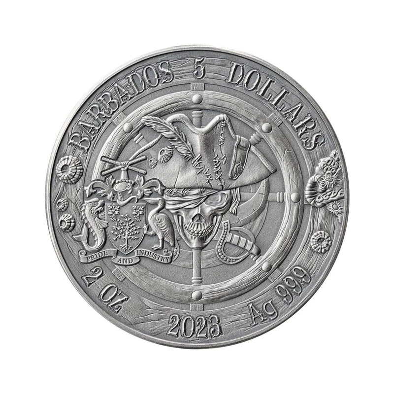 Silver coin of Barbados 