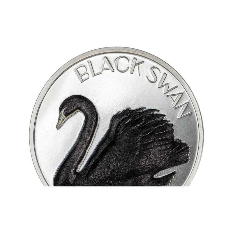 Cook Islands Black Swan Silver Coin, 2023, 62.2g, pure silver (0.999 proof) Collectible coins