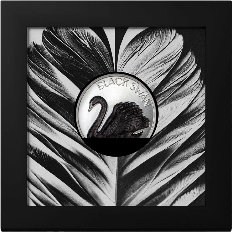 Cook Islands Black Swan Silver Coin, 2023, 62.2g, pure silver (0.999 proof) Collectible coins