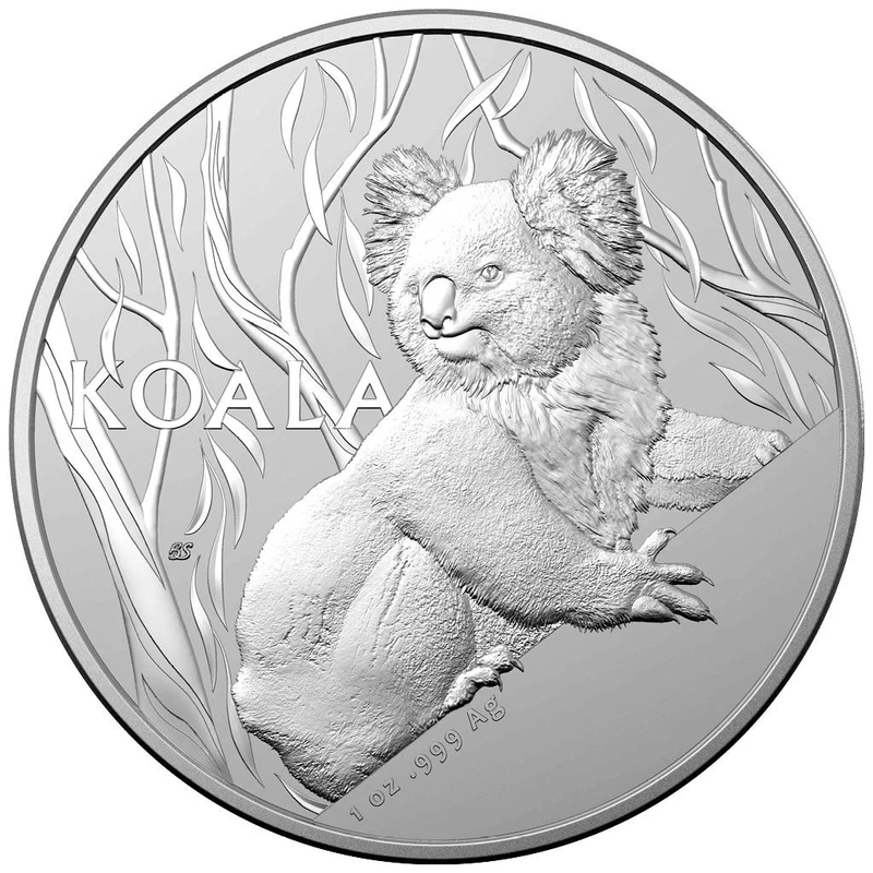Australia's Koala Silver Coin, 2024, 31.1 g. pure silver. (0.999 proof) Collectible coins