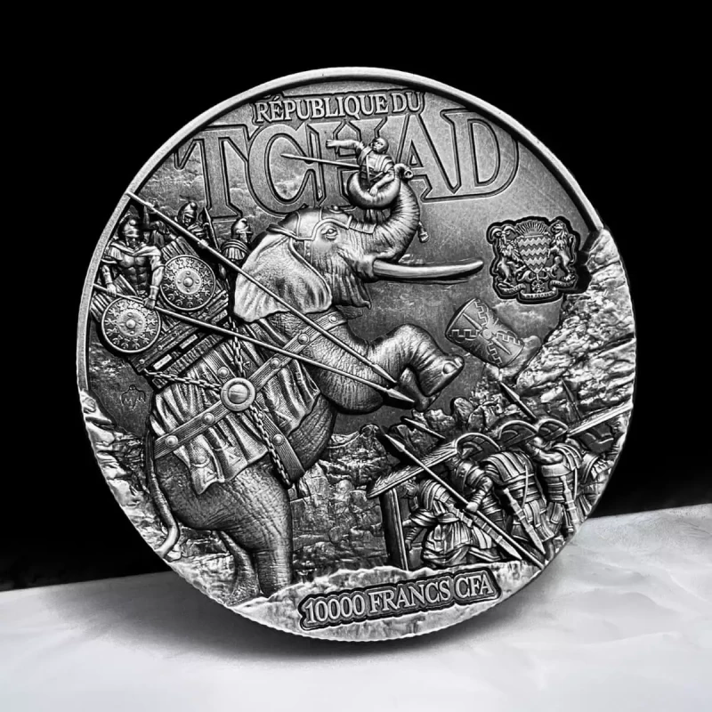 Silver coin Chad. 
