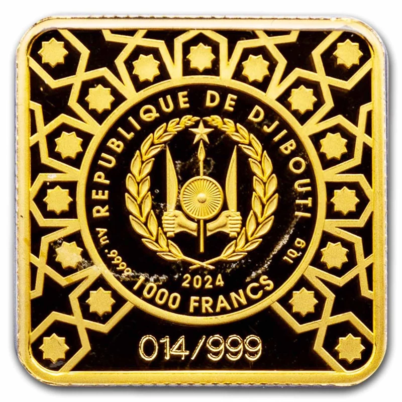Gold coin Djibouti 