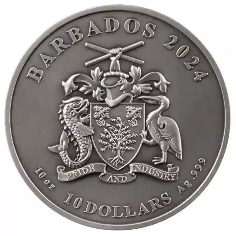 Barbados silver coin 