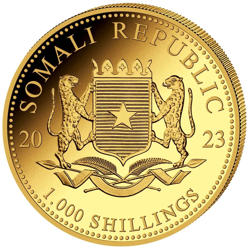 Somalia gold coin 