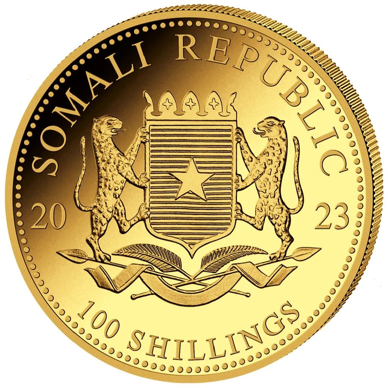 Somalia gold coin 