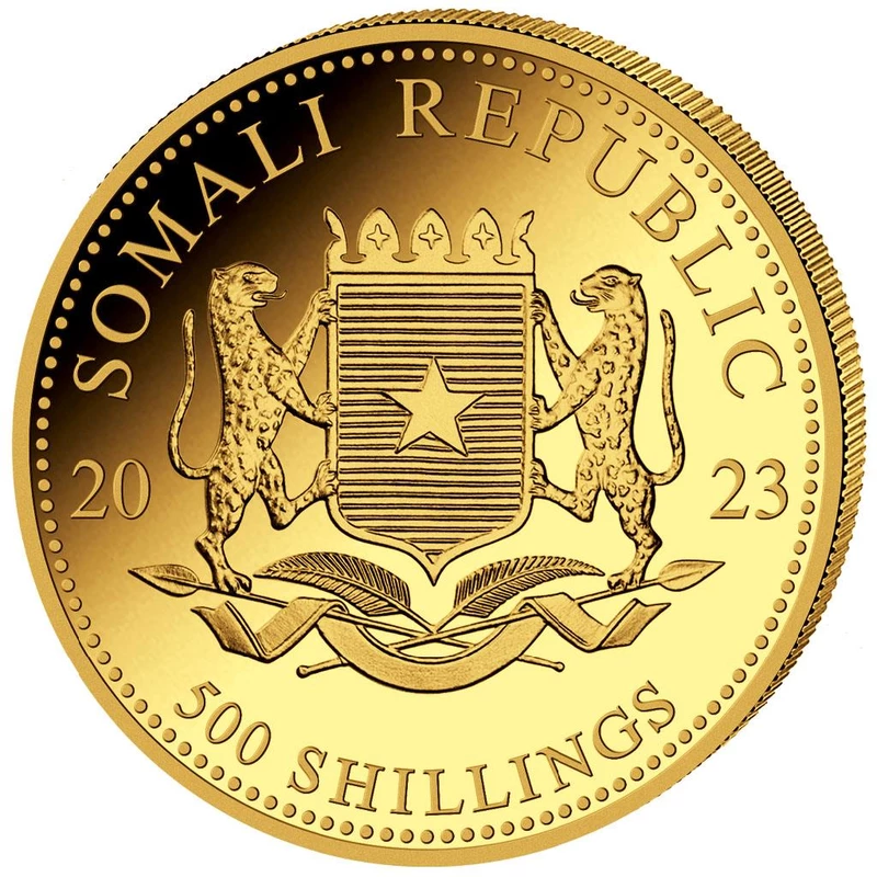Somalia gold coin 