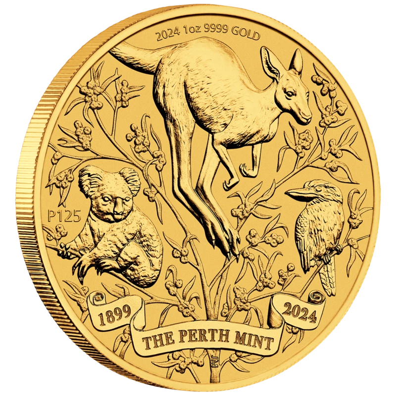 Australia Gold Coin 125th Anniversary of the Perth Mint 2024 1 oz Collectible coins