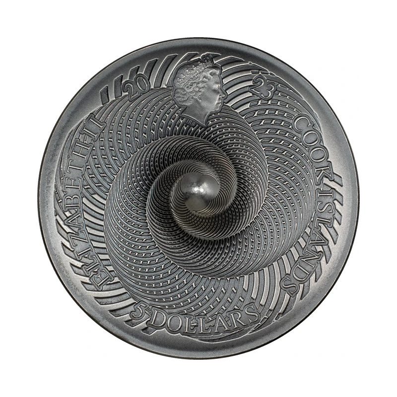 Cook Islands Silver Spinning Coin (proof) 2023, 31.1 grams pure silver (0.999 proof) Collectible coins