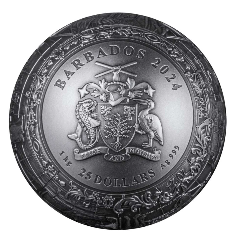 Barbados silver coin 