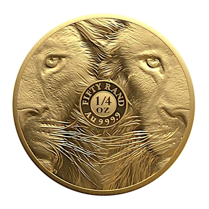 South Africa: gold coin Lion 2025 Proof 1/4 oz Collectible coins