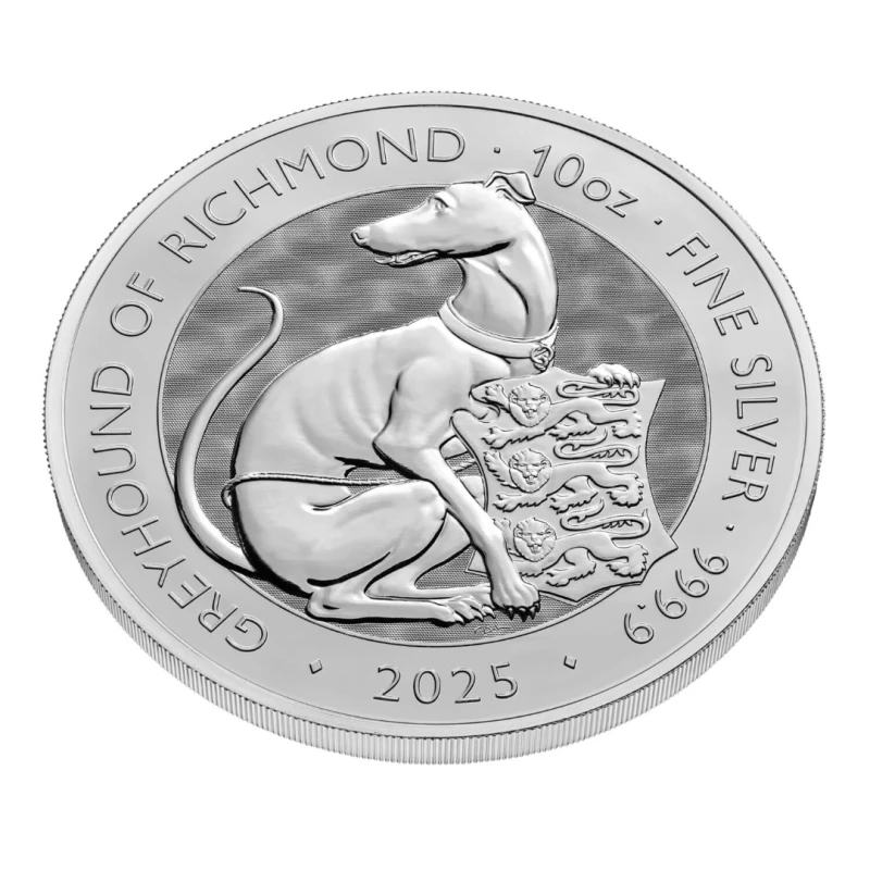 UK: silver coin Greyhound of Richmond 2025 10 oz Collectible coins