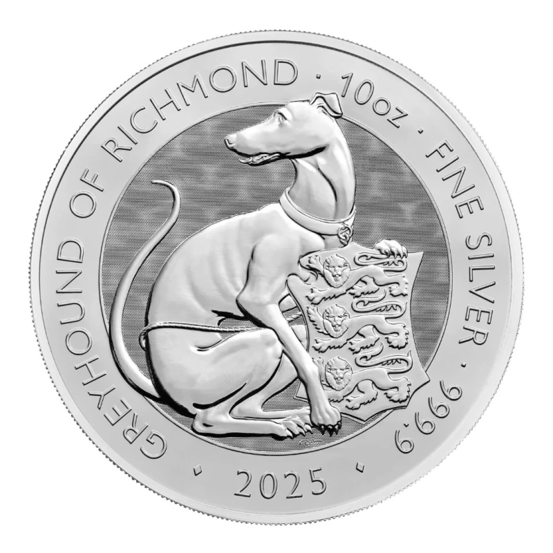 UK: silver coin Greyhound of Richmond 2025 10 oz Collectible coins