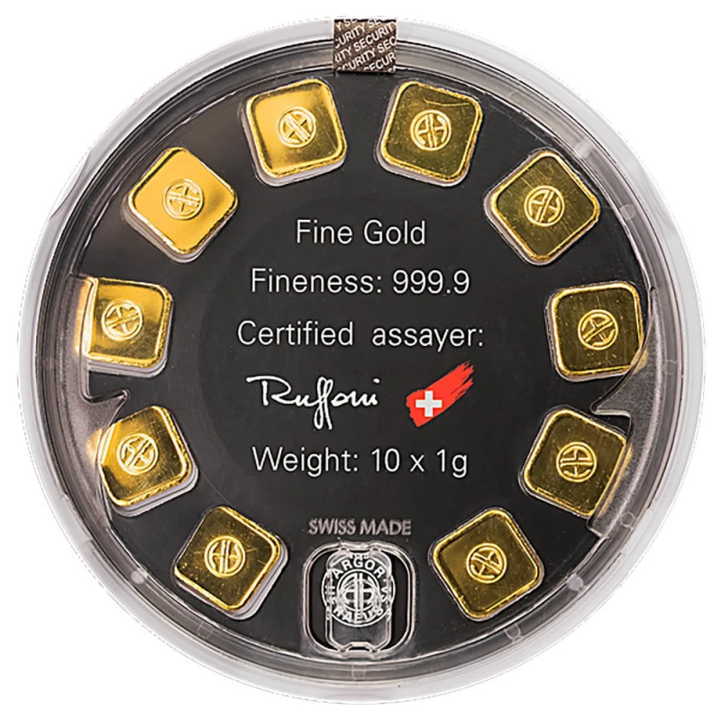 Switzerland Gold Bar 10 g Set Investment bullion