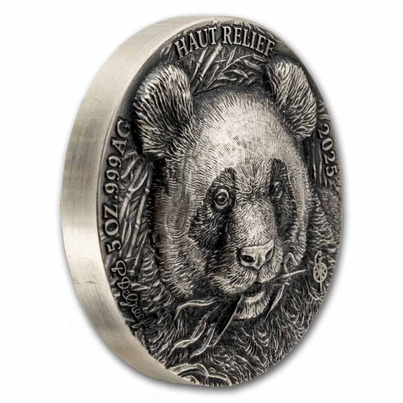 Côte d'Ivoire (Ivory Coast): silver coin Panda 2025 5 oz Collectible coins