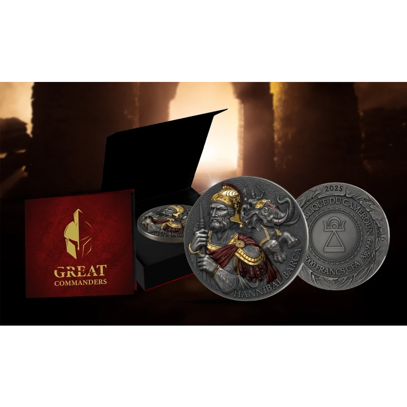 Cameroon: silver coin Hannibal 2025 5 oz Collectible coins