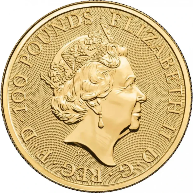UK: gold coin Queen’s Beasts Completer 2021 1 oz  Investment coins
