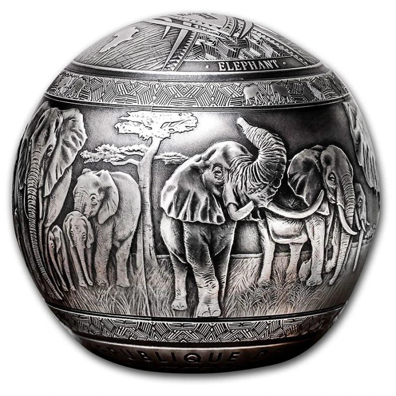 Djibouti: silver coin Elefant 2020 1000 g  Collectible coins
