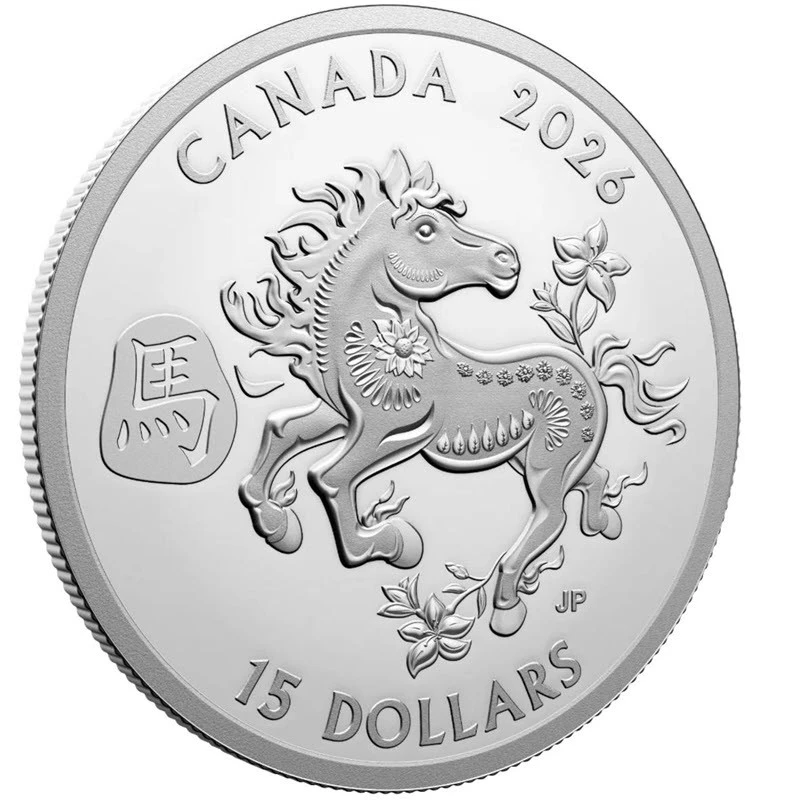 Canada: silver coin Year of the Horse 2026 Proof 1 oz Collectible coins