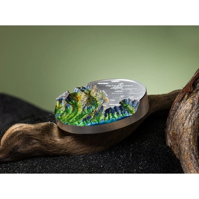 Cook Islands: silver coin Hawaii 2024 Proof colored ultra high relief 5 oz Collectible coins