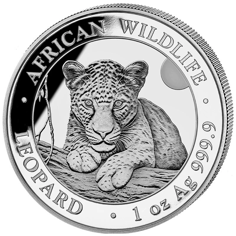 Somalia Silver Bullion Coin African Wildlife Leopard 2025 1 oz Investment coins