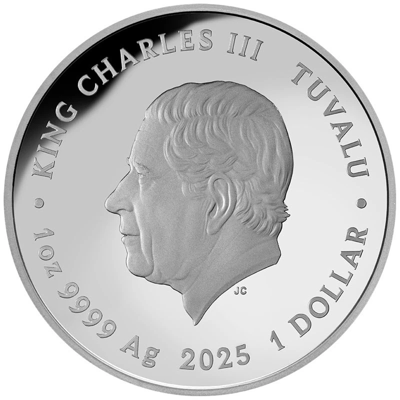 Tuvalu Silver Coin Mother-of-Pearl Clouds 2025 Proof Colored 1 oz Collectible coins
