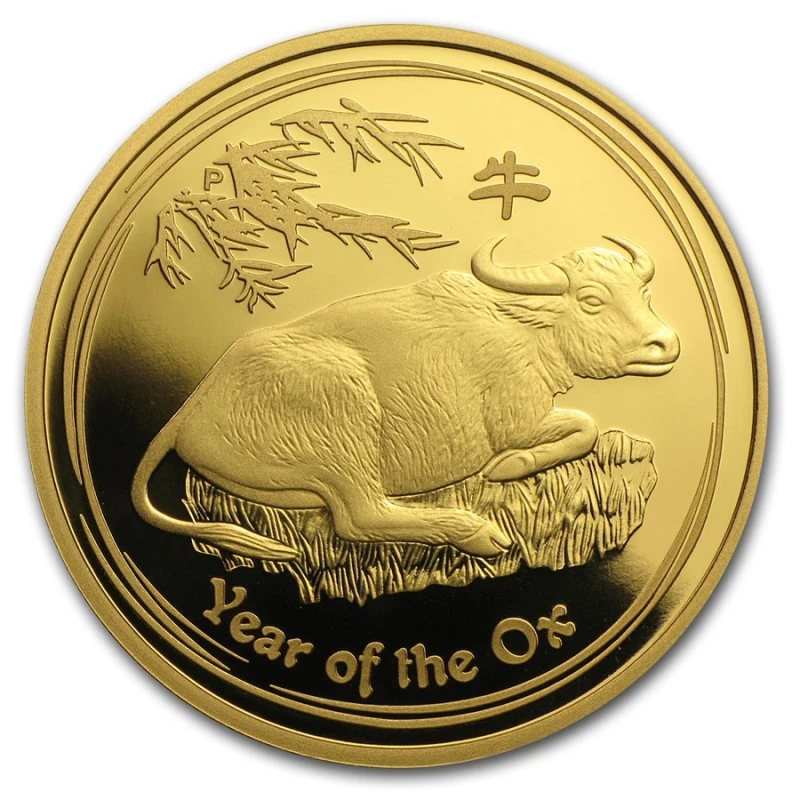 Australia Gold Coin Lunar II Year of the Ox 2009 Proof 1 oz Collectible coins