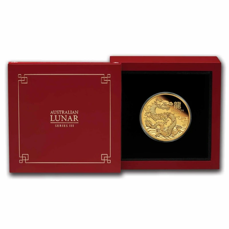Australia Gold Coin Lunar III Year of the Dragon 2024 Proof 1 oz Collectible coins
