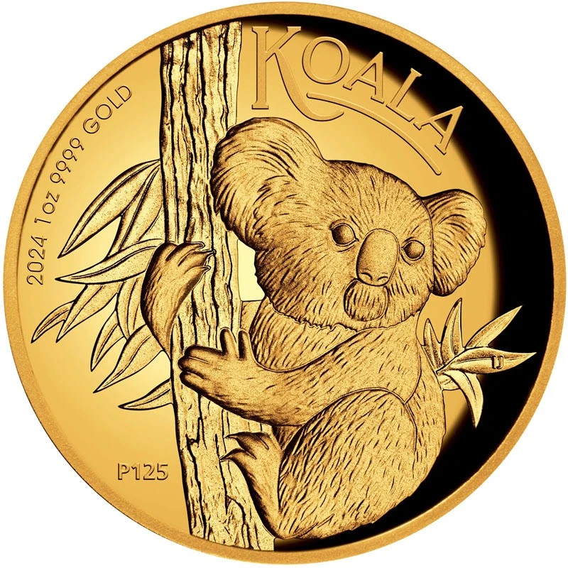 Australia Gold Coin Koala 2024 Proof High Relief 1 oz Collectible coins
