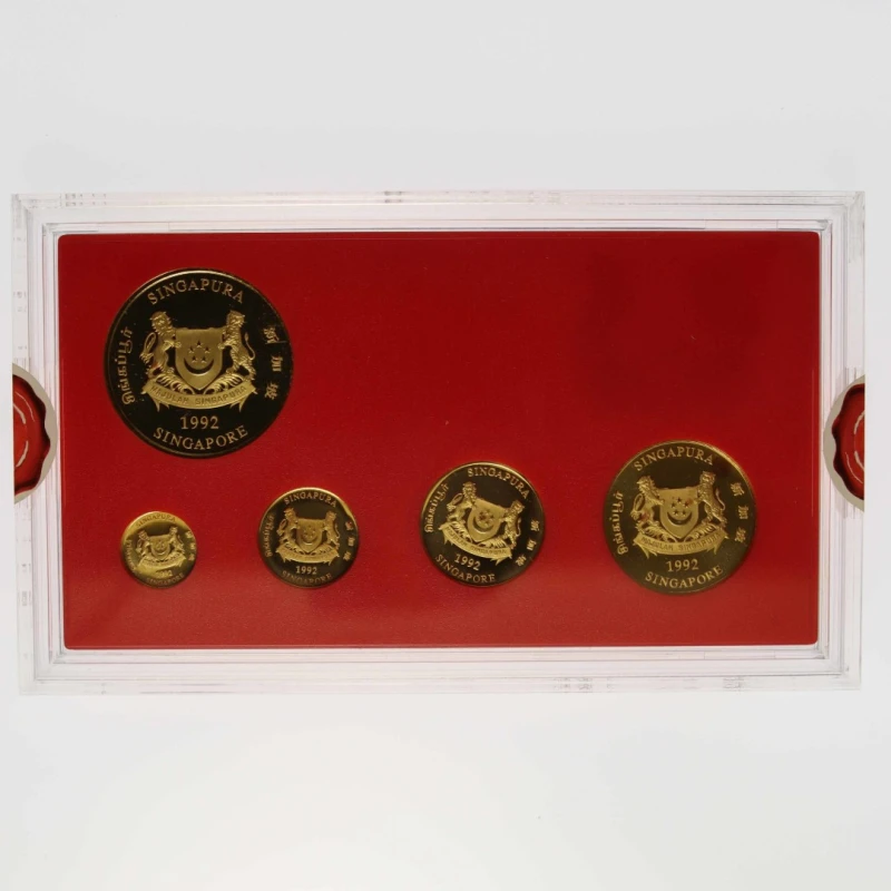 Singapore 1992 Gold Lion Proof Set 59.07 g Collectible coins