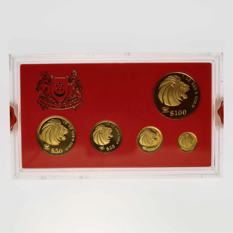 Singapore 1992 Gold Lion Proof Set 59.07 g Collectible coins