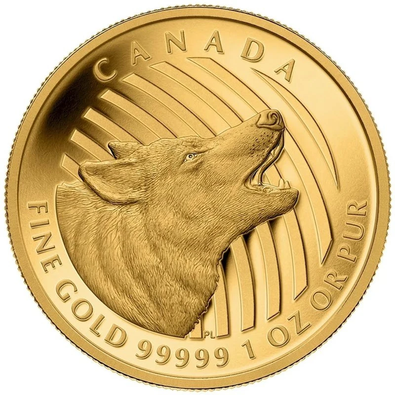 Canada Gold Coin Howling Wolf 2014 Proof 1 oz Collectible coins