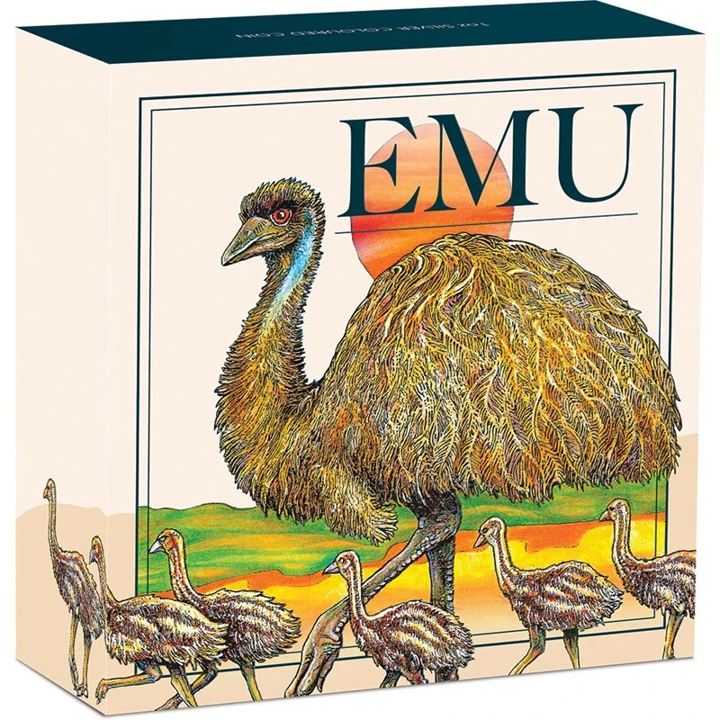 Australia Silver Coin Australian Emu 2026 Colored 1 oz Collectible coins