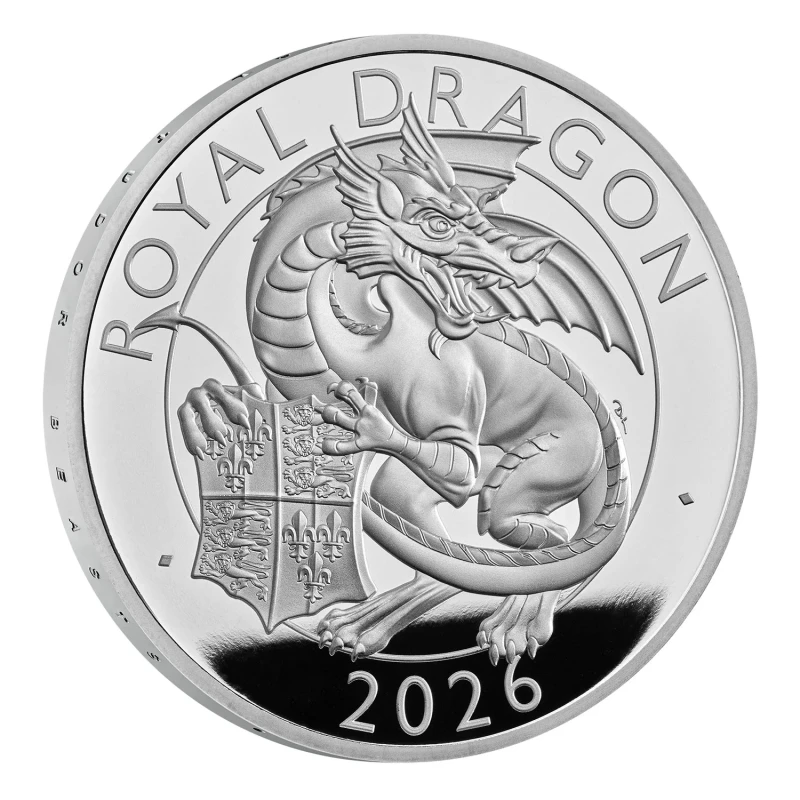 United Kingdom Silver Coin Royal Dragon 2026 Proof 1 oz Collectible coins