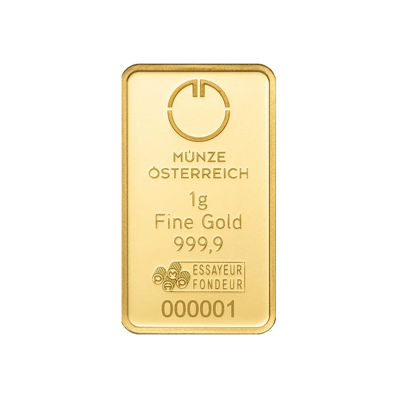 Austria: 1 g gold bar Investment bullion